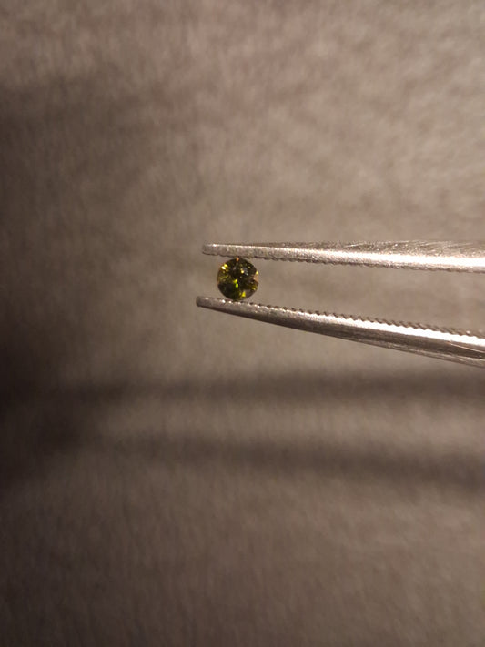 Natural Tourmaline - Green - 2 mm - 0.029 ct - round - excellent - unheated - Natural Gems Belgium