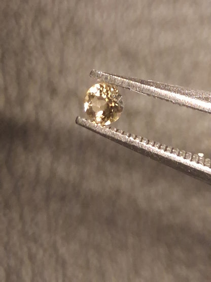 Natural Tourmaline - yellowish green - 2.4 mm - 0.065 ct - round - unheated - Natural Gems Belgium