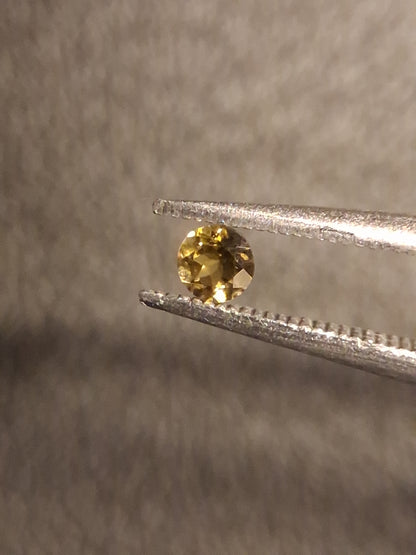 Natural Tourmaline - yellowish green - 2.4 mm - 0.063 ct - round - unheated - Natural Gems Belgium