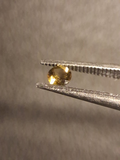 Natural Tourmaline - yellowish green - 2.4 mm - 0.063 ct - round - unheated - Natural Gems Belgium