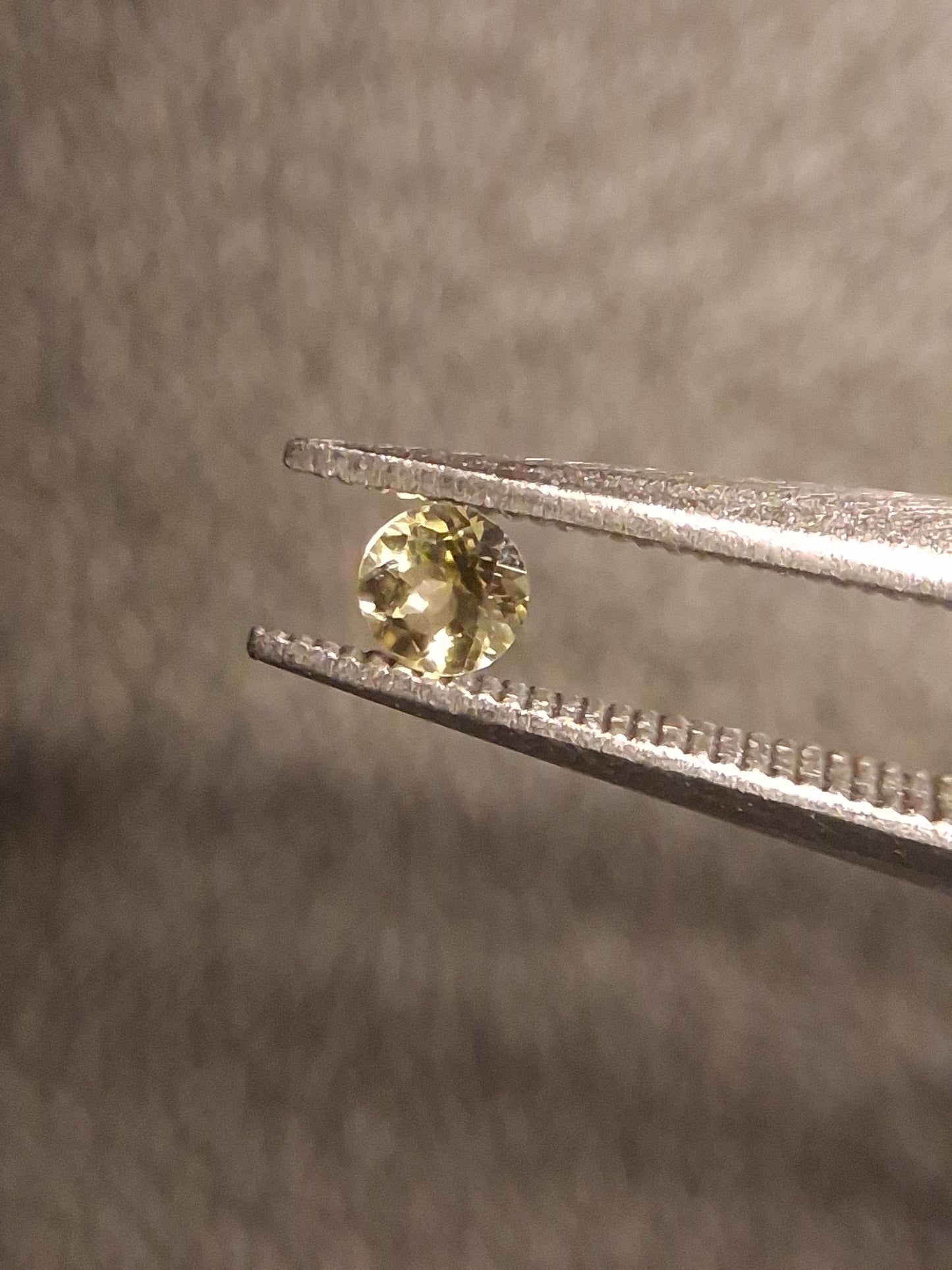Natural Tourmaline - yellowish green - 2.4 mm - 0.058 ct - round - unheated - Natural Gems Belgium