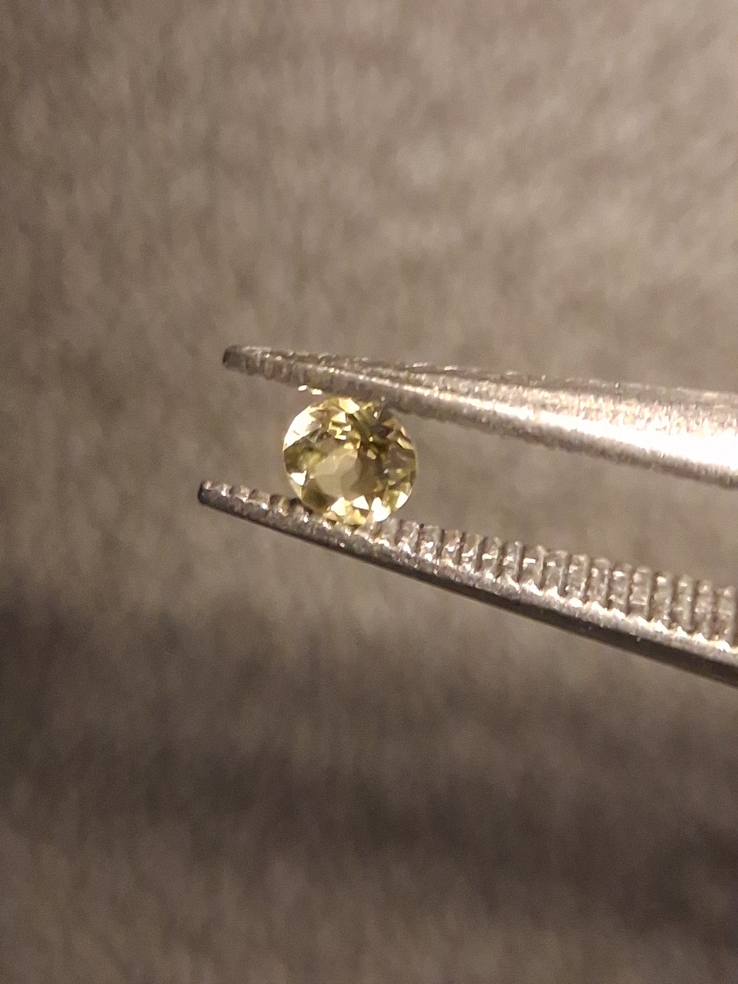 Natural Tourmaline - yellowish green - 2.4 mm - 0.058 ct - round - unheated - Natural Gems Belgium