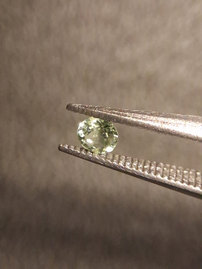 Natural Tourmaline - light green - 2.4 mm - 0.060 ct - round - unheated - Natural Gems Belgium