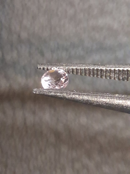 Natural Light Pink Tourmaline – Round Brilliant Faceted 0.055 Ct – Premium Loose Gemstone - Natural Gems Belgium
