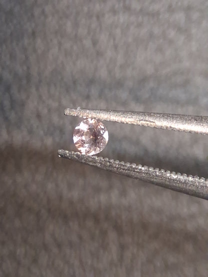 Natural Light Pink Tourmaline – Round Brilliant Faceted 0.056 Ct – Premium Loose Gemstone (Copy) - Natural Gems Belgium