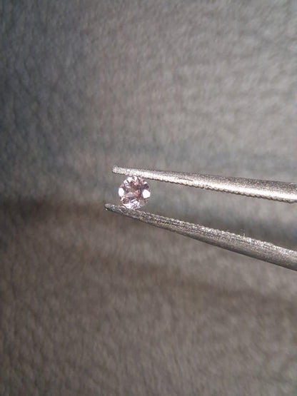 Natural Light Pink Tourmaline – Round Brilliant Faceted 0.061 Ct – Premium Loose Gemstone - Natural Gems Belgium