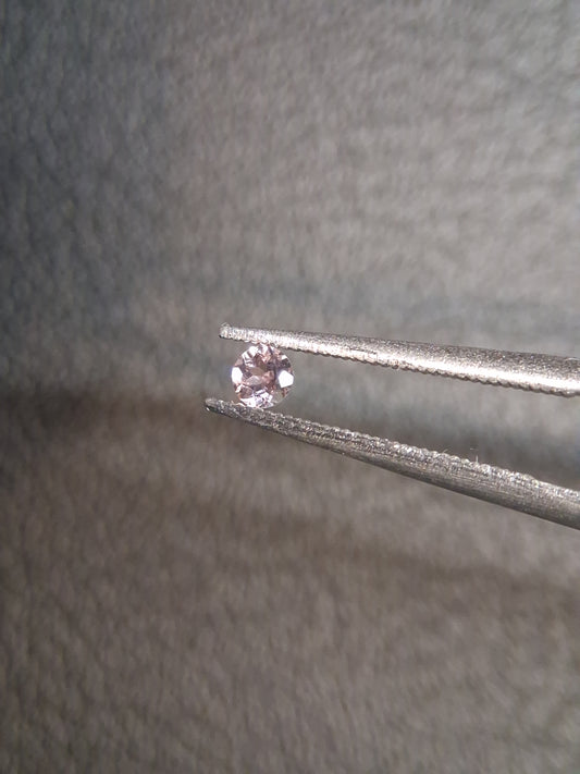 Natural Light Pink Tourmaline – Round Brilliant Faceted 0.061 Ct – Premium Loose Gemstone - Natural Gems Belgium