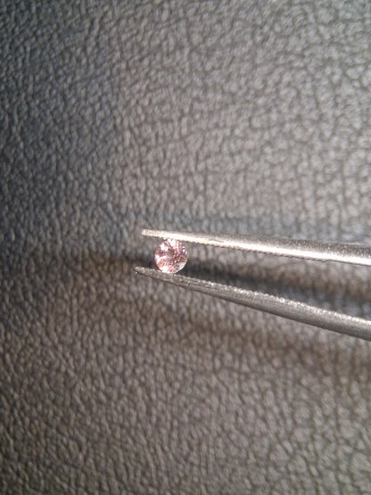 Natural Light Pink Tourmaline – Round Brilliant Faceted 0.063 Ct – Premium Loose Gemstone - Natural Gems Belgium