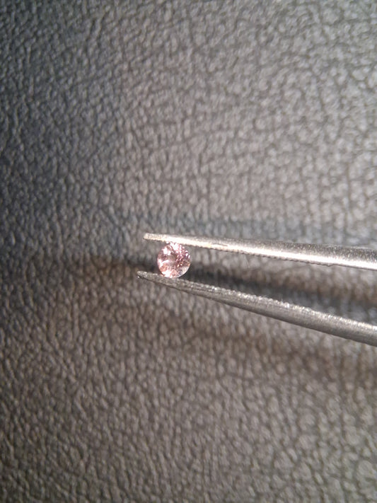 Natural Light Pink Tourmaline – Round Brilliant Faceted 0.063 Ct – Premium Loose Gemstone - Natural Gems Belgium