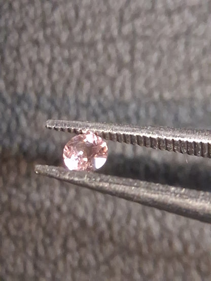 Natural Light Pink Tourmaline – Round Brilliant Faceted 0.063 Ct – Premium Loose Gemstone - Natural Gems Belgium