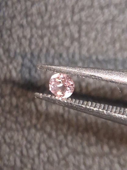 Natural Light Pink Tourmaline – Round Brilliant Faceted 0.063 Ct – Premium Loose Gemstone - Natural Gems Belgium
