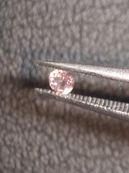 Natural Light Pink Tourmaline – Round Brilliant Faceted 0.063 Ct – Premium Loose Gemstone - Natural Gems Belgium