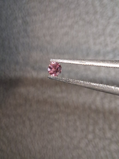 Natural Light Pink Tourmaline – Round Brilliant Faceted 0.057 Ct – Premium Loose Gemstone - Natural Gems Belgium
