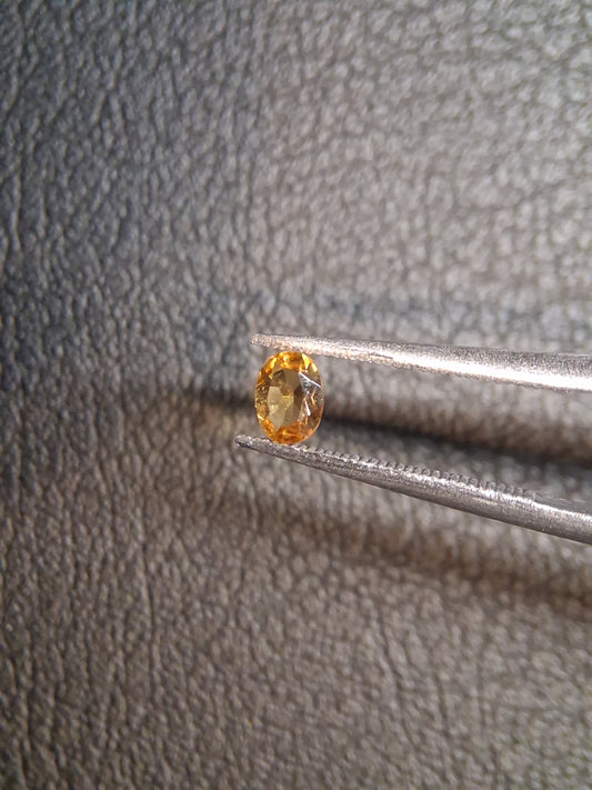 Natural Citrine – Faceted Oval Cut 3x4 mm 0.152 ct Golden Yellow | Loose Gemstone - Natural Gems Belgium