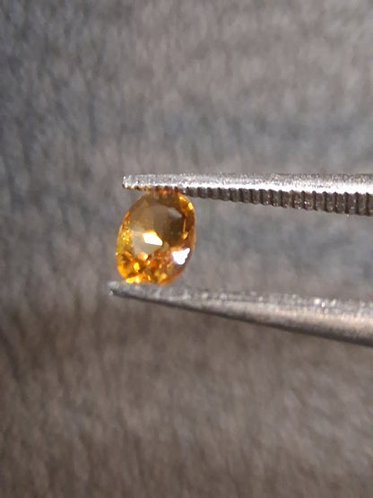 Natural Citrine – Faceted Oval Cut 3x4 mm 0.147 ct Golden Yellow | Loose Gemstone - Natural Gems Belgium