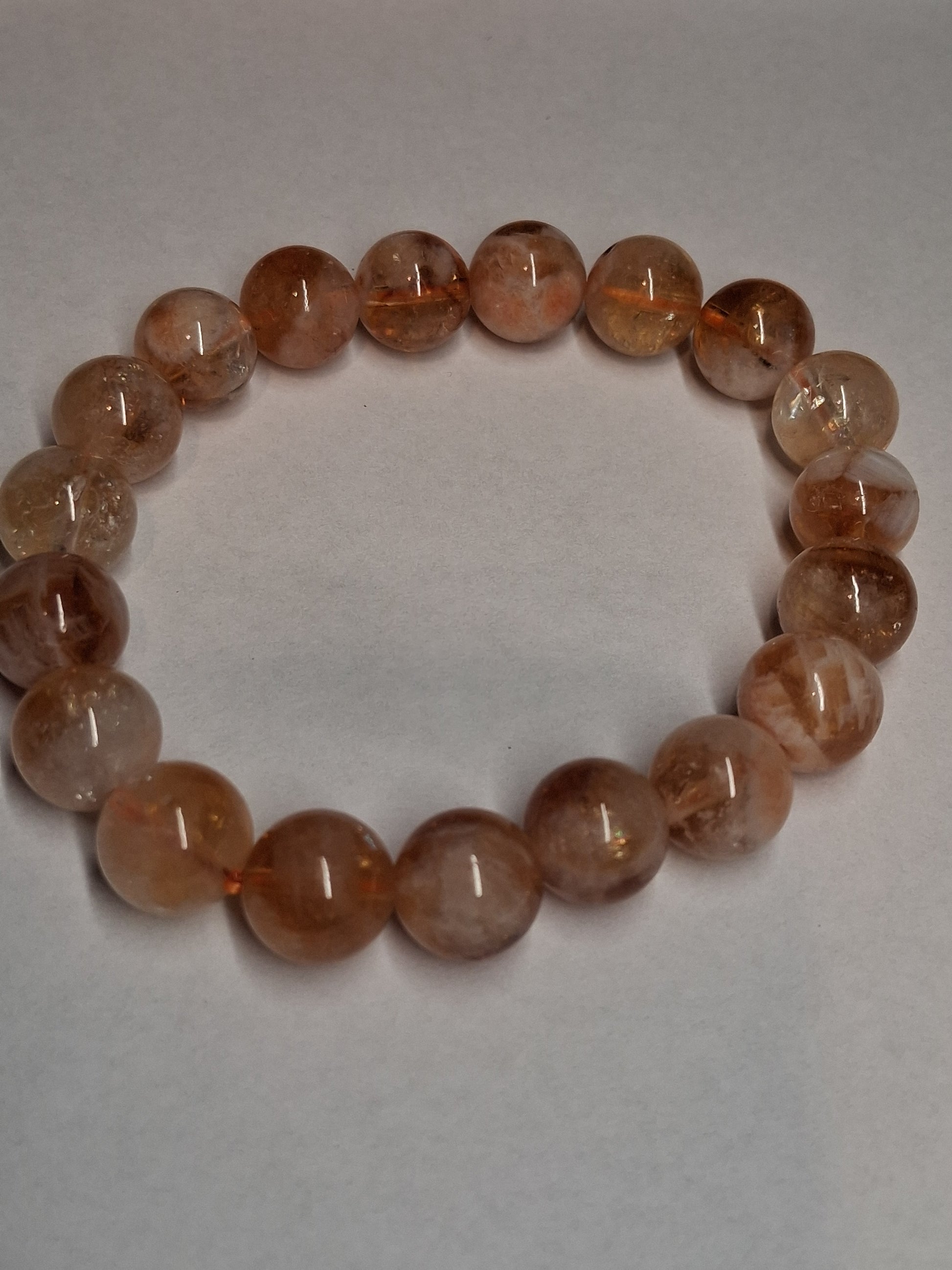 Brazilian Citrine Bead Bracelet 10 mm – Natural Citrine Gemstone Bracelet - Natural Gems Belgium