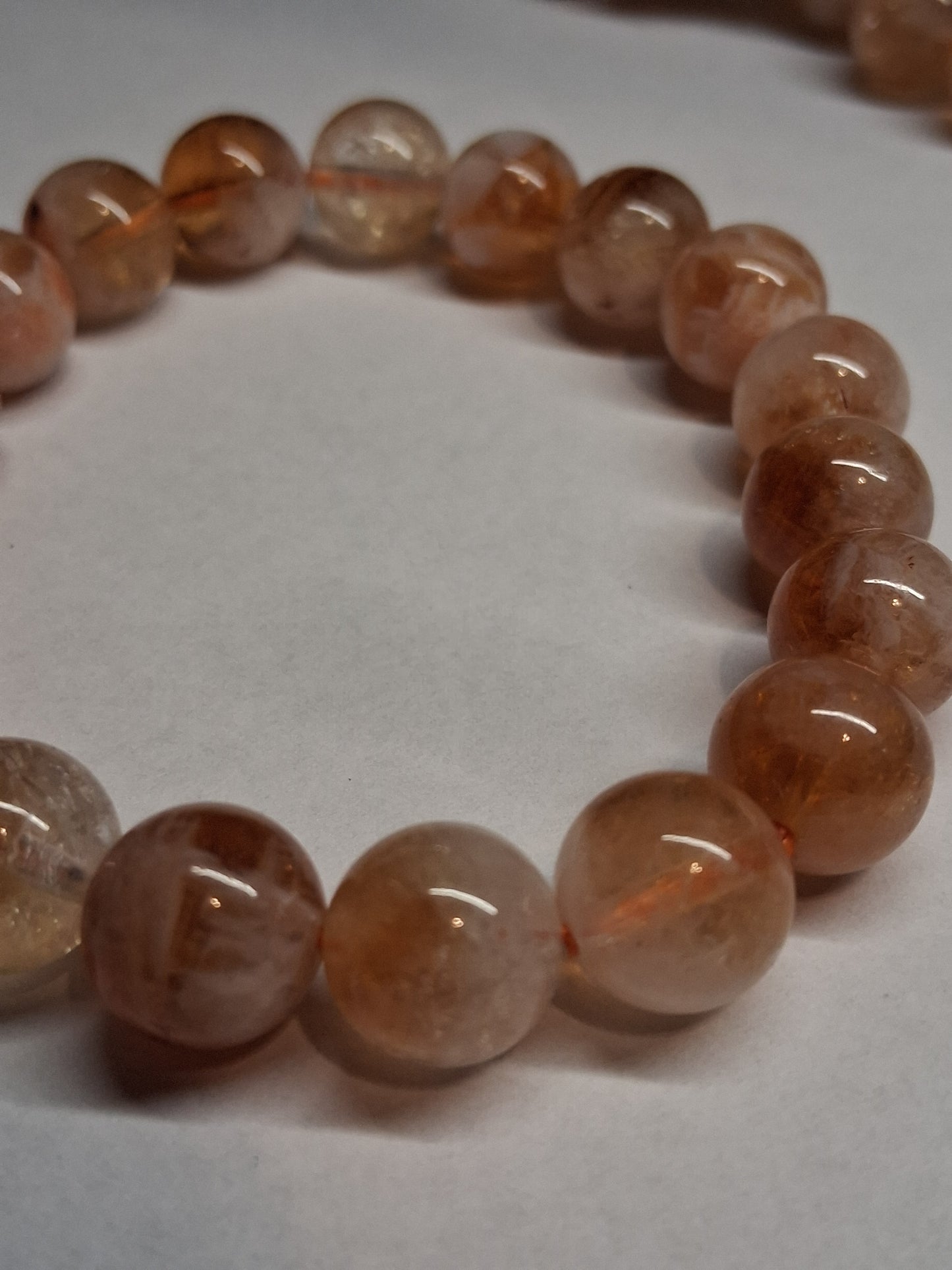 Brazilian Citrine Bead Bracelet 10 mm – Natural Citrine Gemstone Bracelet - Natural Gems Belgium