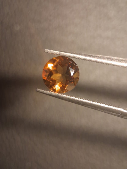 Gemma di Citrino Naturale – Taglio Rotondo Sfaccettato Giallo 6x6 mm | Pietra di Citrino Sciolta 0,740 ct