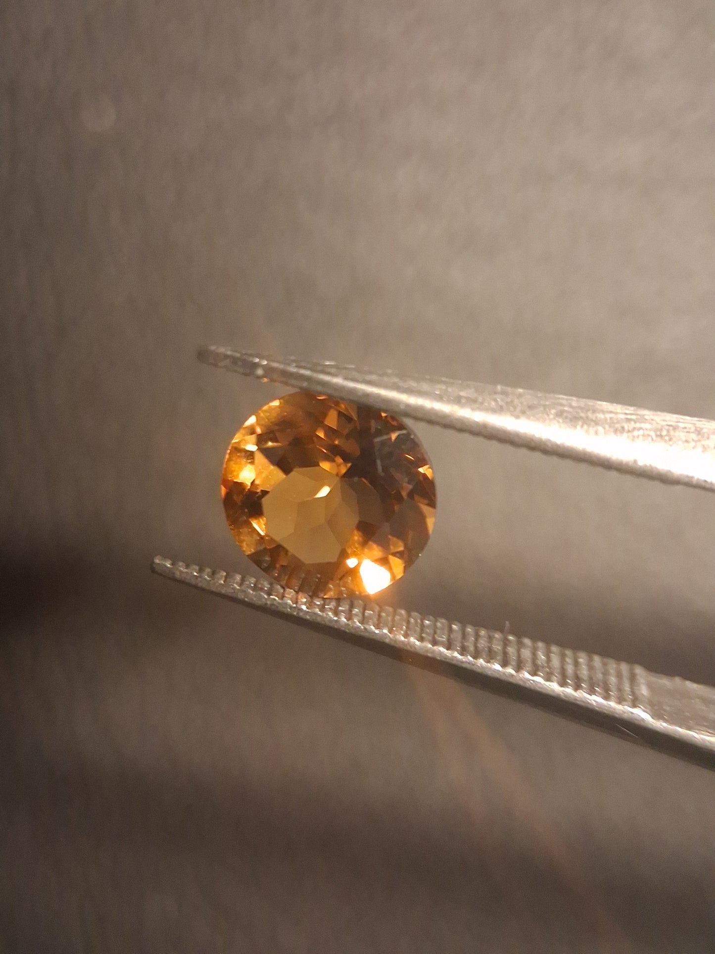 Natural Citrine Gemstone – Faceted Round Cut 6x6 mm Yellow | Loose Citrine Stone 0.750 ct