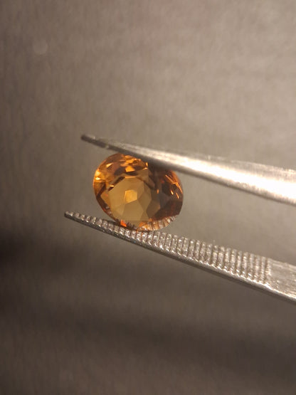 Natural Citrine Gemstone – Faceted Round Cut 6x6 mm Yellow | Loose Citrine Stone 0.750 ct