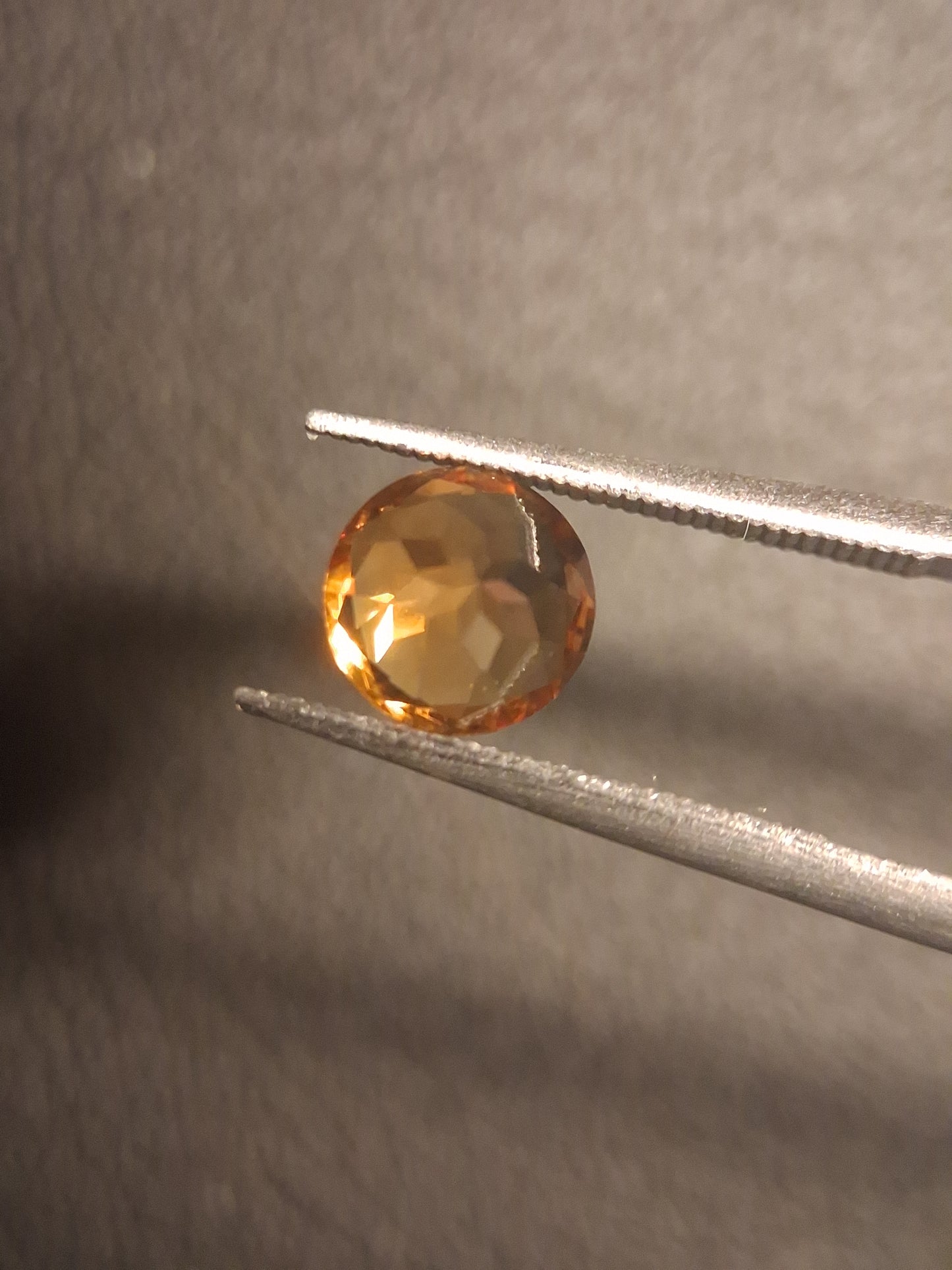 Natural Citrine Gemstone – Faceted Round Cut 6x6 mm Yellow | Loose Citrine Stone 0.750 ct