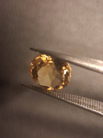 Citrino Naturale - Taglio Tondo Sfaccettato 7x7 mm Giallo | Pietra sciolta 1,110 ct