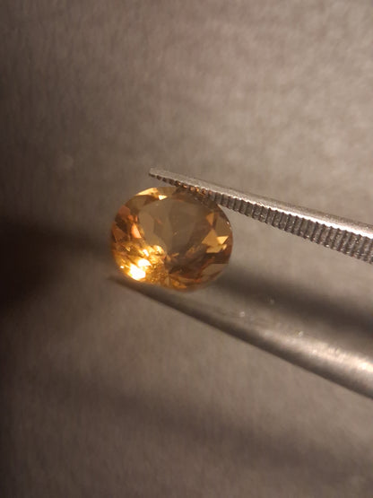 Citrine naturelle – Taille ronde facettée 7x 7 mm Jaune | Pierre en vrac 1,305 ct