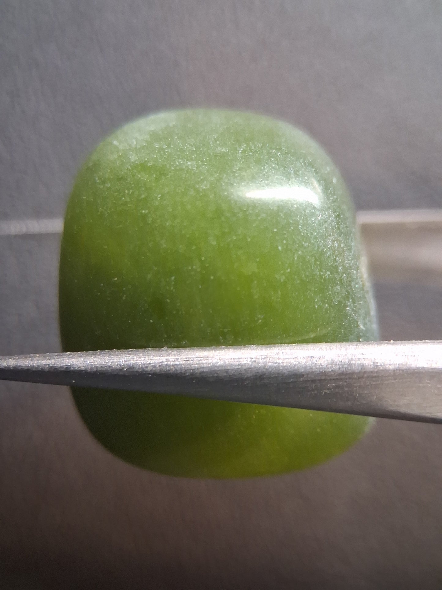 Natural Green Xiuyan Jade Pocket Stone – Polished Crystal