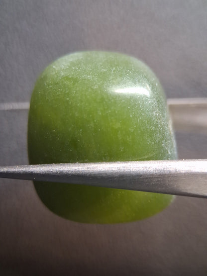 Natural Green Xiuyan Jade Pocket Stone – Polished Crystal
