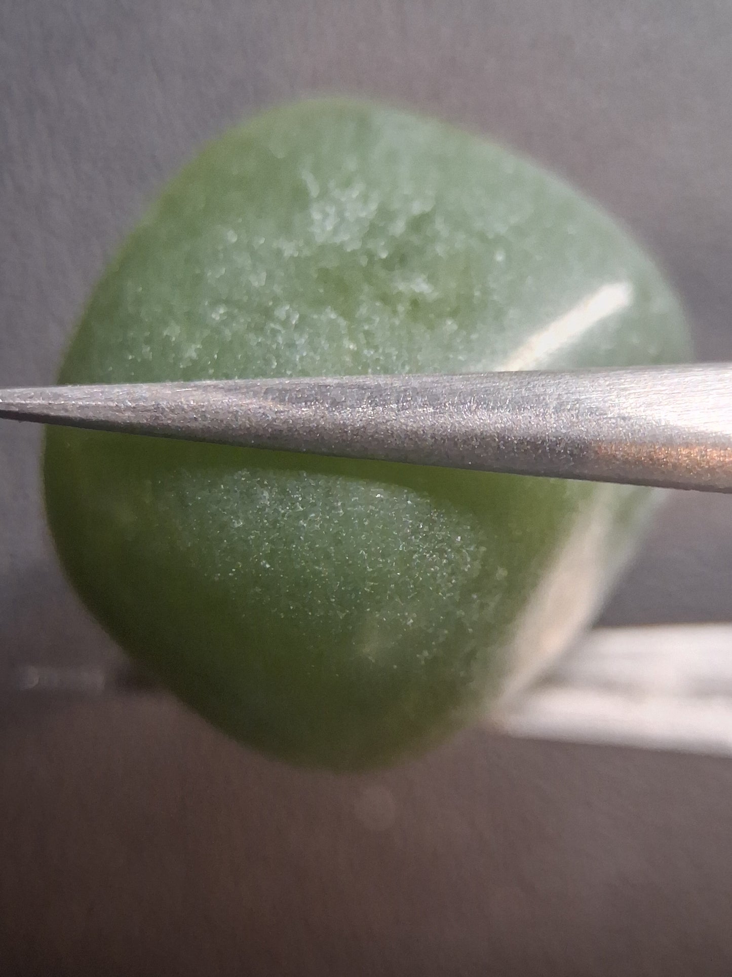 Natural Green Xiuyan Jade Pocket Stone – Polished Crystal