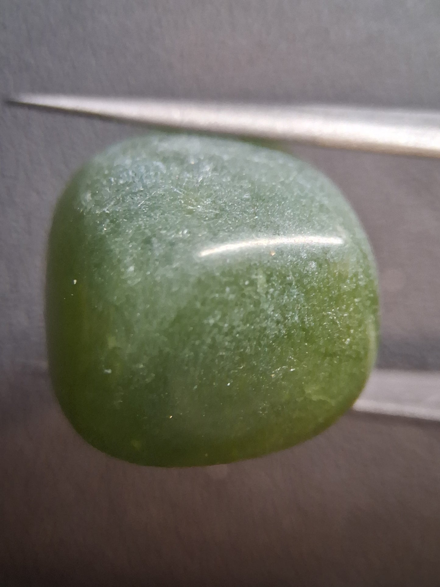 Natural Green Xiuyan Jade Pocket Stone – Polished Crystal