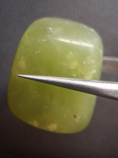 Natural Green Xiuyan Jade Pocket Stone – Polished Crystal - 22 mm