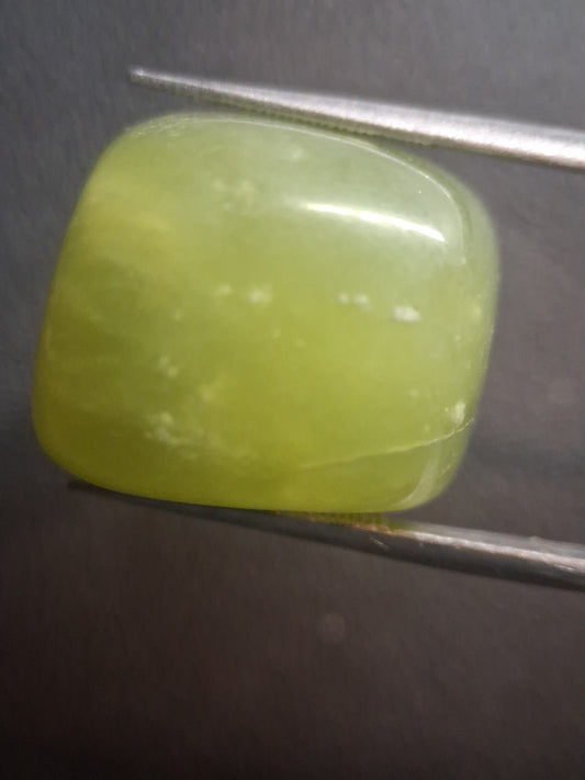 Pietra tascabile naturale di giada Xiuyan verde – Cristallo lucidato – 22 mm
