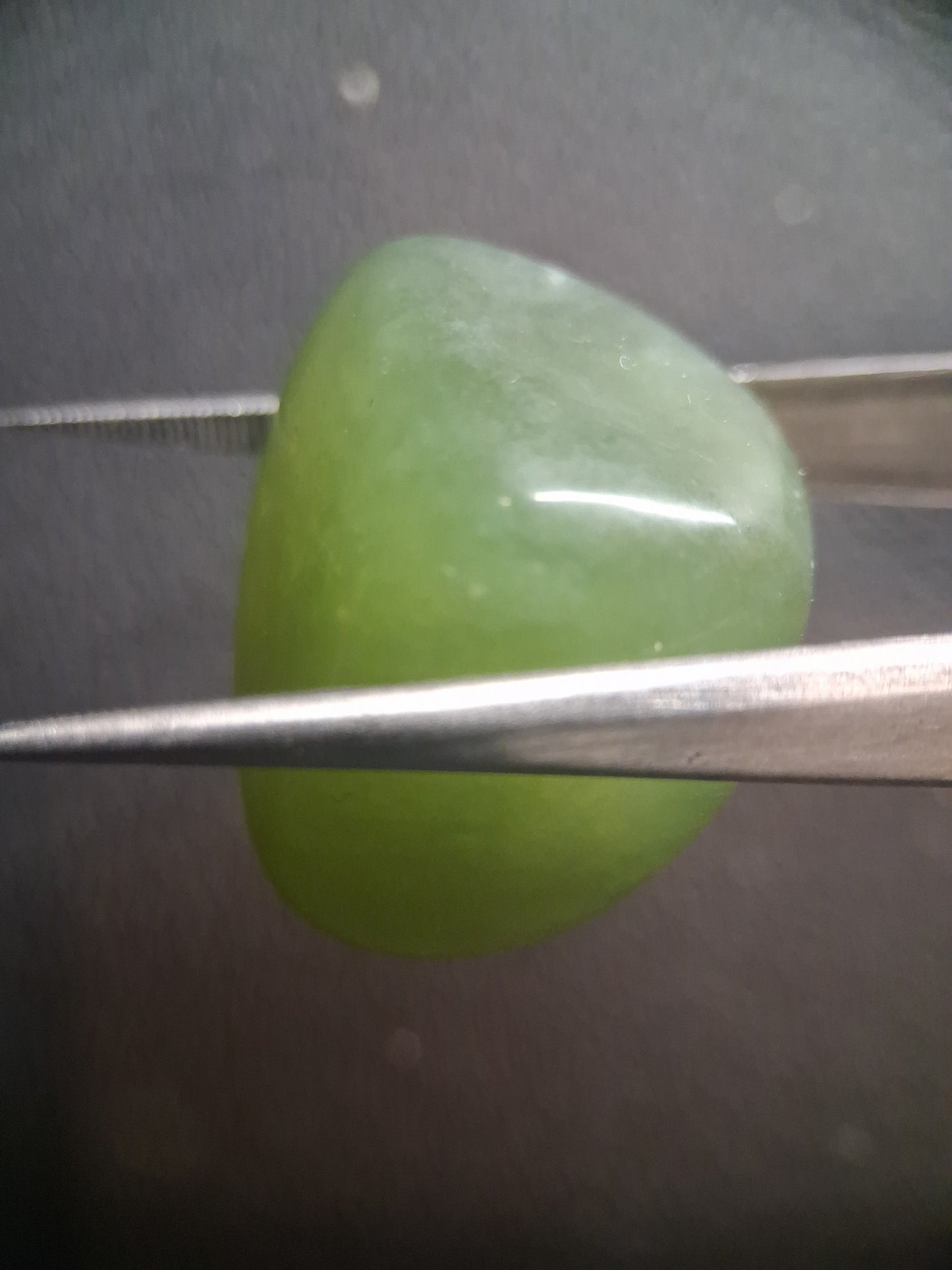 Natural Green Xiuyan Jade Pocket Stone – Polished Crystal - 18 mm