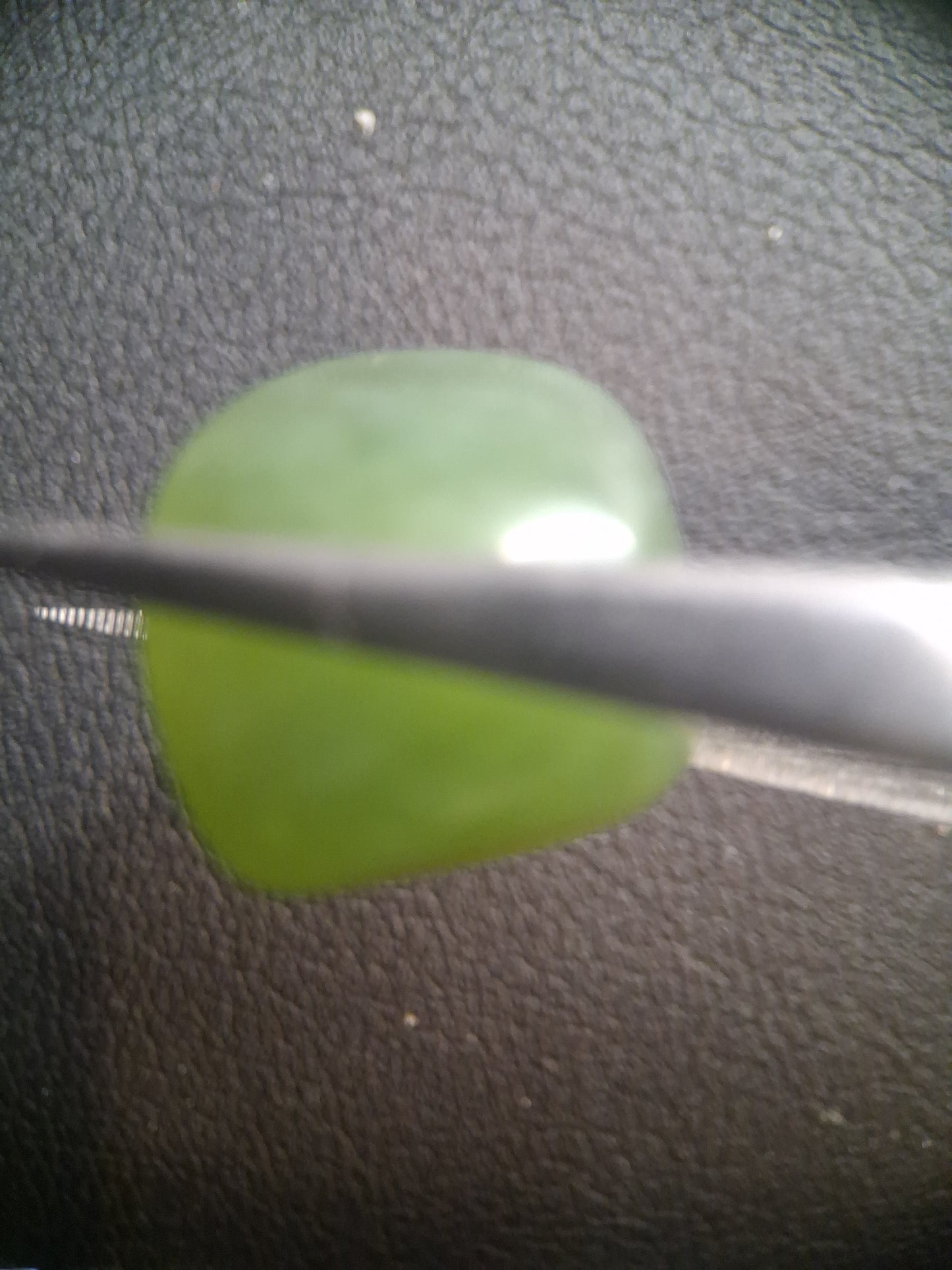 Natural Green Xiuyan Jade Pocket Stone – Polished Crystal - 18 mm