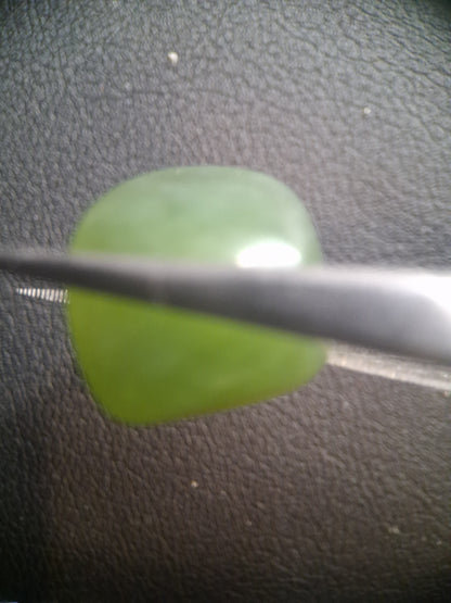 Natural Green Xiuyan Jade Pocket Stone – Polished Crystal - 18 mm