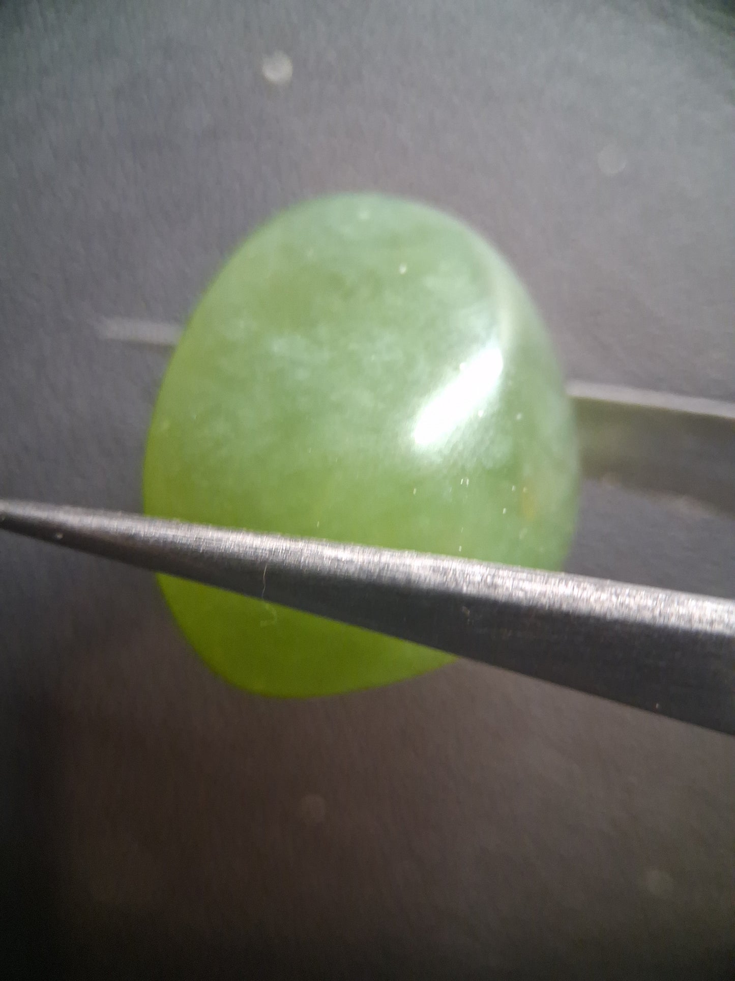 Natural Green Xiuyan Jade Pocket Stone – Polished Crystal - 18 mm