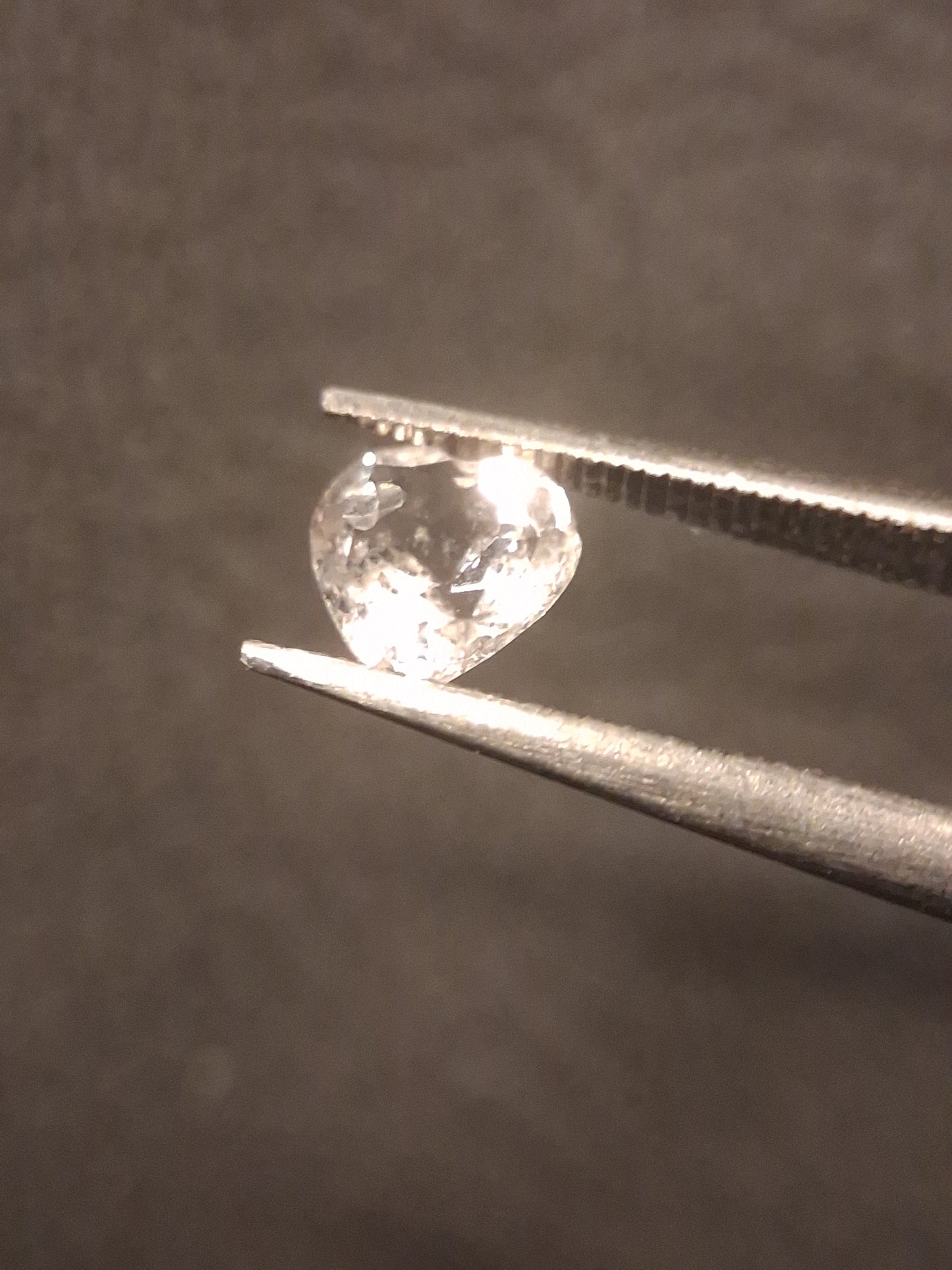 Natural Very light pink Morganite - 0.425 ct - heart - unheated