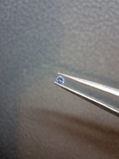 Natural Tanzanite Round Brilliant Cut 0.031 ct – 2.0 mm | Gently Heated | Tanzania