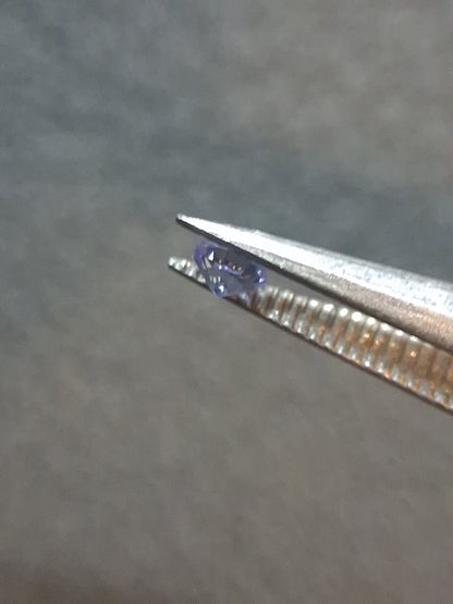 Tanzanite naturelle 0,032 ct Taille Brillant Rond 2,0 mm | Chauffée | Tanzanie