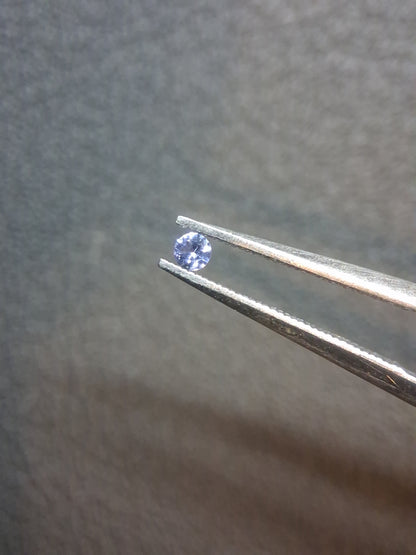 Tanzanite Naturale Taglio Brillante Rotondo 0,030 ct – 2 mm | Delicatamente Riscaldata | Collezione Premium