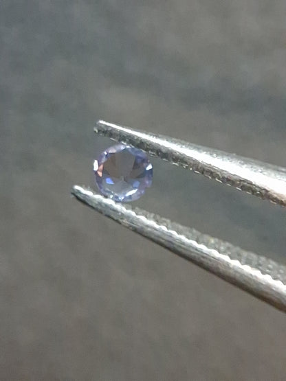 Tanzanite Naturale Taglio Brillante Rotondo 0,030 ct – 2 mm | Delicatamente Riscaldata | Collezione Premium