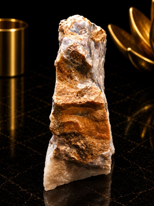 Spécimen de quartz druse naturel sur matrice d'agate – 120 g – 6 cm