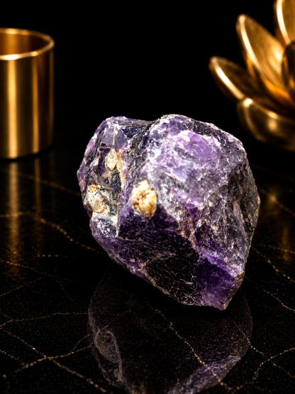Cristal d'améthyste brut naturel – 86 g – 5 cm - violet intense