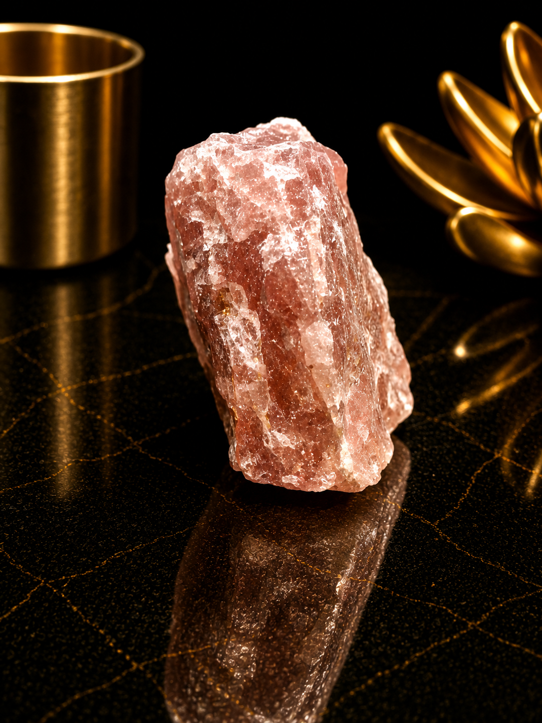 Natural Rough Strawberry Quartz Crystal – 51 gr – Collector & Display Stone