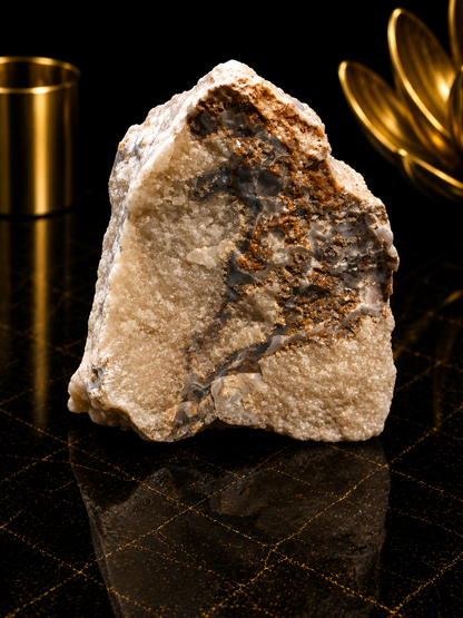 Natural Druzy Quartz Specimen on Agate Matrix – 120 g – 6 cm