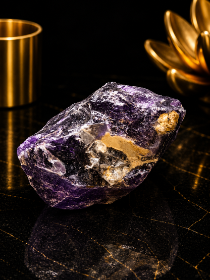 Cristal d'améthyste brut naturel – 86 g – 5 cm - violet intense