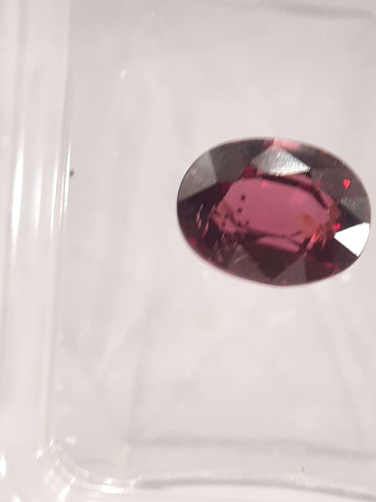 Certified Natural Rhodolite Garnet - 1.58 ct - oval cut - Tanzania - Sealed All Garnet Gemstones Natural Gems Belgium