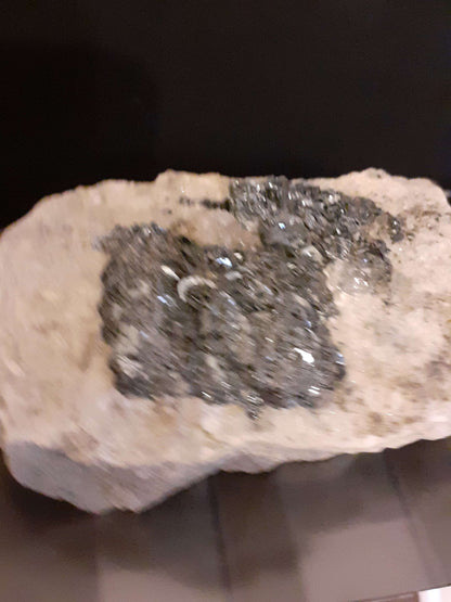 Medium Size Crystal Cluster of Black Hematite on base. Magnificent glitter ! All Hematite Gemstones - Hematite Crystal Clusters Natural Gems Belgium