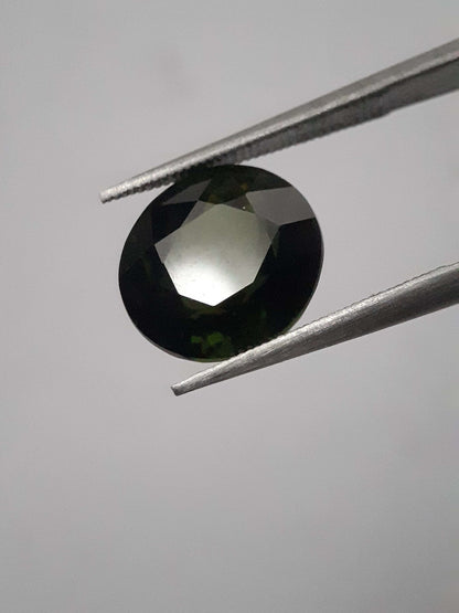 Natural Green Tourmaline - 4.14 ct - round - AAA grade - unheated - certified by NGB All Tourmaline Gemstones - Faceted Tourmaline Natural Gems Belgium